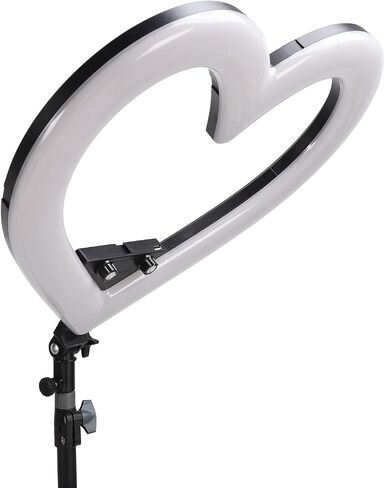 شاشة LCD بإضاءة LED على شكل قلب، وتأثيرات ضوئية ملونة، وشحن USB، لتصوير فيديو مدونة فيديو في صور الاستوديو (قابس أمريكي) in Saudi Arabia
