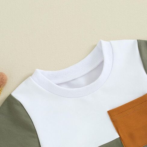 FOCUSNORM Toddler Baby Boy Summer Clothes Infant T Shirt Shorts Outfits Soild Color Short Sleeve T-Shirt Newborn Baby Clothes in Kuwait