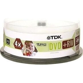 TDK DVD+RW 4X 4.7 جيجابايت (25 حزمة عمود دوران) in Kuwait