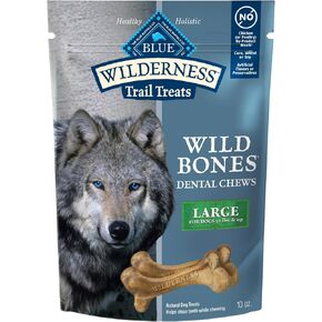 Blue Buffalo Wilderness Wild Bones Grain Free Dental Chews Dog Treats, Mini 10-oz Bag in Kuwait