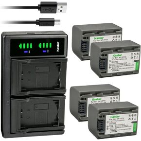 شاحن USB 3 عبوات NP-FP70/FP71 وLTD2 من Kastar متوافق مع كاميرا Sony DCR-HC21 DCR-HC22 DCR-HC23 DCR-HC24 DCR-HC26 DCR-HC28 DCR-HC30 DCR-HC32 DCR-HC33، بطارية NP-FP51 NP-FP71 NP-FP91 in Kuwait