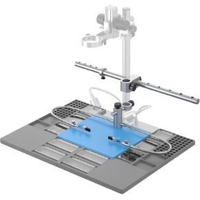 Plus Digital Microscope Extension Base and Soldering Tools Kit for 3 Lens Digital Microscope Stand, Soldering Mat Helping Hands for Electronics Repair (LM246MS, LM249MS,LM249ES, LM407 Pro)