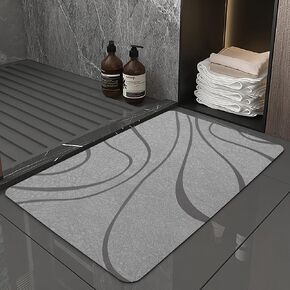 YCT - Bath Mats for Shower - Non Slip Bathroom Mat Set - Super Absorbent and Quick Drying Bath Rugs for Bathtub, Shower, Kitchen, Sink, 16.9"x27.2", Beige in Kuwait