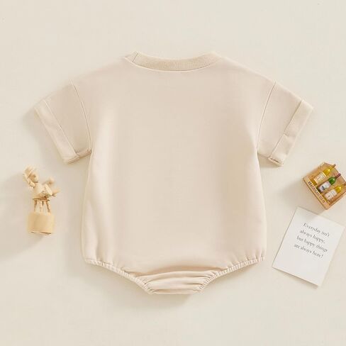 MOLZULAMS الوليد طفلة صبي ملابس قصيرة الأكمام العمة ليتل Bestie رومبير Crewneck نيسيي لطيف ملابس صيفية in Kuwait