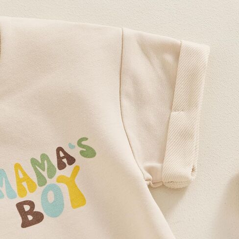 MOLZULAMS الوليد طفلة صبي ملابس قصيرة الأكمام العمة ليتل Bestie رومبير Crewneck نيسيي لطيف ملابس صيفية in Kuwait
