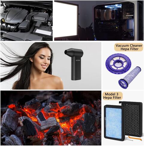 Electric Air Duster 3 Gear Adjustable Jet Dry Blower can Reusable Can for Computer Keyboard,Outdoors,Car,Home Cleaning in Kuwait