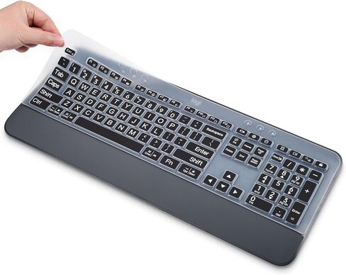 غطاء لوحة المفاتيح لـ Logitech Signature K650 Comfort غطاء حماية لوحة المفاتيح اللاسلكية كامل الحجم، ملحقات Logitech Signature K650، شفاف in Kuwait