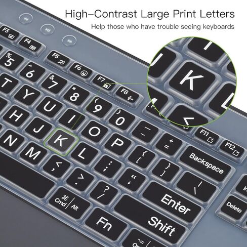 غطاء لوحة المفاتيح لـ Logitech Signature K650 Comfort غطاء حماية لوحة المفاتيح اللاسلكية كامل الحجم، ملحقات Logitech Signature K650، شفاف in Kuwait
