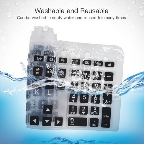 غطاء لوحة المفاتيح لـ Logitech Signature K650 Comfort غطاء حماية لوحة المفاتيح اللاسلكية كامل الحجم، ملحقات Logitech Signature K650، شفاف in Kuwait