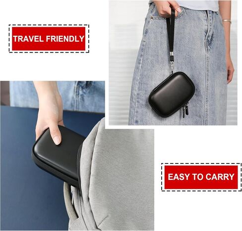 Hard Carrying Case for KODAK PIXPRO Friendly Zoom FZ55/ FZ45/ FZ43 16MP Digital Camera, Vlogging Camera Protective Cases Bag with Mesh Pocket for USB Cable, Battery, Black in Kuwait