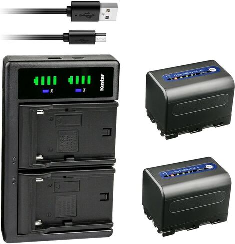 Kastar 3-Pack NP-QM71D Battery and LTD2 USB Charger Compatible with Sony CCD-TRV108 CCD-TRV116 CCD-TRV118 CCD-TRV126 GV-D1000 GV-D1000E Video Walkman CCD-TRV128 CCD-TRV138 CCD-TRV150 CCD-TRV208 Camera in Saudi Arabia