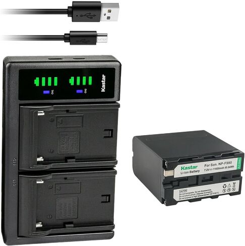 بطارية Kastar NP-F990 حزمة واحدة وشاحن USB LTD2 متوافق مع كاميرا Sony DCR-TRU47 DCR-TRV103 DCR-TRV110 DCR-TRV120 DCR-TRV125 DCR-TRV130 DCR-TRV203 DCR-TRV210 DCR-TRV220 DCR-TRV310 DCR-TRV315 in Saudi Arabia