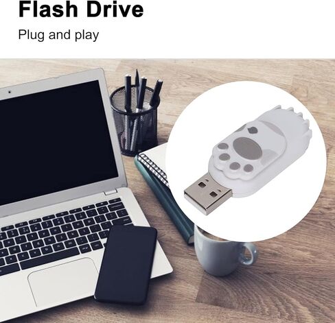 محرك فلاش USB 2.0، عصا ذاكرة USB على شكل مخلب قطة لطيفة، 16 جيجابايت/32 جيجابايت/64 جيجابايت/128 جيجابايت، عصا ذاكرة USB محمولة على شكل حرف U للكمبيوتر المحمول، رمادي (64 جيجابايت) in Kuwait