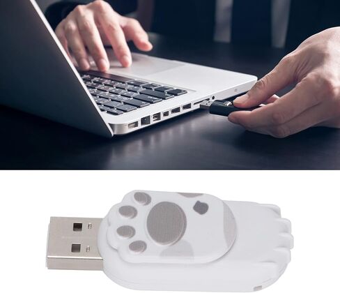 محرك فلاش USB 2.0، عصا ذاكرة USB على شكل مخلب قطة لطيفة، 16 جيجابايت/32 جيجابايت/64 جيجابايت/128 جيجابايت، عصا ذاكرة USB محمولة على شكل حرف U للكمبيوتر المحمول، رمادي (64 جيجابايت) in Kuwait