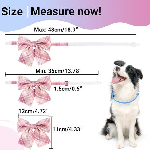 Segarty Dog Neck Bows, 30PCS Adjustable Pet Bowties Collar for Medium Large Dogs, Dog Bowknot Bow Neck Ties Costumes Grooming Accessories Neck Bows for Christmas Birthday Holiday Festival Party in Kuwait