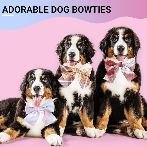 Segarty Dog Neck Bows, 30PCS Adjustable Pet Bowties Collar for Medium Large Dogs, Dog Bowknot Bow Neck Ties Costumes Grooming Accessories Neck Bows for Christmas Birthday Holiday Festival Party in Kuwait