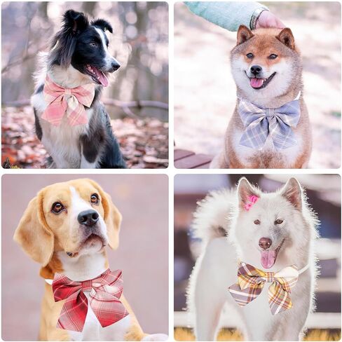Segarty Dog Neck Bows, 30PCS Adjustable Pet Bowties Collar for Medium Large Dogs, Dog Bowknot Bow Neck Ties Costumes Grooming Accessories Neck Bows for Christmas Birthday Holiday Festival Party in Kuwait