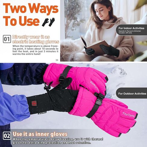 بطانات قفازات ساخنة من ThxToms هدية للرجال والنساء، قفازات شتوية رفيعة للغاية لتدفئة اليد تعمل باللمس للتنزه سيرًا على الأقدام وركوب الدراجات وركوب الدراجات in Kuwait