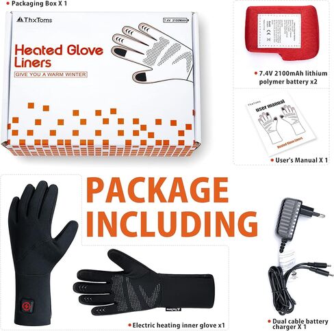 بطانات قفازات ساخنة من ThxToms هدية للرجال والنساء، قفازات شتوية رفيعة للغاية لتدفئة اليد تعمل باللمس للتنزه سيرًا على الأقدام وركوب الدراجات وركوب الدراجات in Kuwait