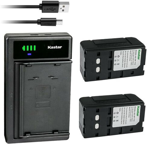 Kastar 2-Pack NP-77H Battery and LTD2 USB Charger Compatible with Sony CCD-FX630 CCD-FX640 CCD-FX700 CCD-FX700E CCD-FX710 CCD-FX720 CCD-FX730 CCD-FX730V CCD-FX810 CCD-FX830VE in Saudi Arabia