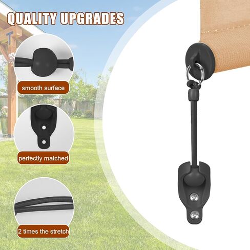 SeprochooSunshade Curtain Replacement Parts, Bungee Jumping kit, Suitable for Coolaroo's External Roller Blinds, and Compatible with Various Outdoor Sunshade Models(1set, Beige) in Kuwait