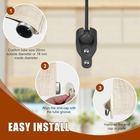 SeprochooSunshade Curtain Replacement Parts, Bungee Jumping kit, Suitable for Coolaroo's External Roller Blinds, and Compatible with Various Outdoor Sunshade Models(1set, Beige) in Kuwait