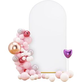6.0FT Arch Backdrop Cover, White Wedding Arch Cover, Background Stand Covers, Spandex Backdrop Cover for Wedding Celebration Birthday Party Baby Shower