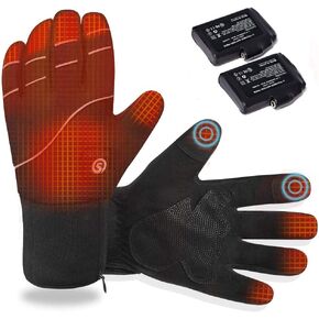 SAVIOR HEAT Heated Cycling Gloves for Men Women, Thin Electric Rechargeable Battery Motorcycle Warm Gloves 7.4V 2200mAh Hand Warmer Gloves for Cold Weather Work Ski Skate Hiking Camping Hunting