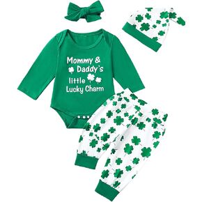Baby Boy Girls St. Patrick's Day Outfit Newborn Saint Patrick's Day Clothes