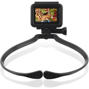 Neck Mount Necklace POV Action Camera Phone Holder Lanyard Strap for GoPro 12 11 10 9 Insta360 Ace Pro DJI Osmo Action 4 3 AKASO Brave iPhone 15 14 13 12 11 Pro Max Samsung Galaxy S24 S23 S22 S21 S20
