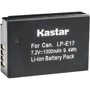 Kastar 1-Pack LP-E17 Battery Replacement for Canon EOS M3, EOS Rebel T6i, EOS Rebel T6s, EOS 750D, EOS 760D, EOS 8000D, Kiss X8i, EOS R8, EOS R50, EOS R100 Mirrorless Camera, BG-E18 Battery Grip