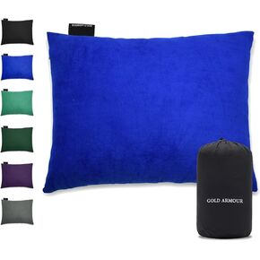 Gold Armour Camping Pillow Memory Foam - Compact Compressible Backpacking, Hammock, and Travel Pillows for Kids and Adults - Essential Outdoor & Camping Gear (Small 12 x 16in, Green)