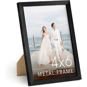 HAUS AND HUES Black 8x10 Picture Frame - 8x10 Black Frame 8x10 Black Picture Frame 8x10 Picture Frame Black, 8x10 Wall Picture Frame 8x10 Poster Frame Black 8x10 Frame (Black Aluminum Frame)