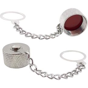 (Pack of 10) Protective Cover Dust Cap with Chain for N TYPE female and UHF female SO-239 Connector Adapter