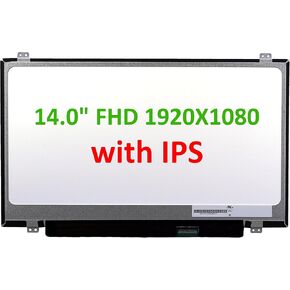 Fullcom New 14.0 inches Screen Compatible with Elitebook 14 840 G3, Envy 14t-u200 also fit LP140WF6(SP)(D3),LP140WF1(SP)(B1), LP140WF1(SP)(K1) Replacement screen