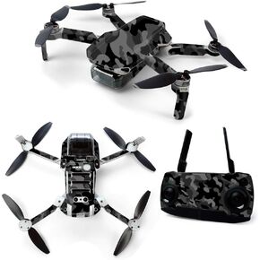 MightySkins Skin for DJI Mavic Mini Portable Drone Quadcopter - Black Camo | Protective, Durable, and Unique Vinyl Decal wrap cover | Easy To Apply, Remove, and Change Styles | Made in the USA, Model: DJMAVMIN-Black Camo