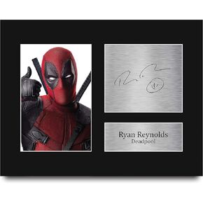 HWC Trading USL Framed Ryan Reynolds Gift Printed Autograph Deadpool Gifts Print Photo Picture Display - US Letter Size