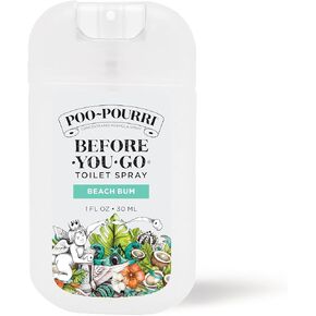 Poo-Pourri Before-You-Go Toilet Spray, Beach Bum, 1 Fl Oz Pocket Travel Size - Coconut, Orchid and Toasted Praline