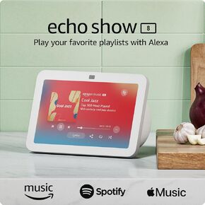 Amazon Echo Show 8 (3rd Gen, 2023 release) | With Spatial Audio, Smart Home Hub, and Alexa | Charcoal