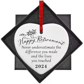 Retirement Gifts for Woman,Never Underestimate The Difference You Made and The Lives You Touched Ornament Happy Retirement Appreciation Gift for Retired Women,Coworker,Boss,Nurse,Teacher,Friend,Mom