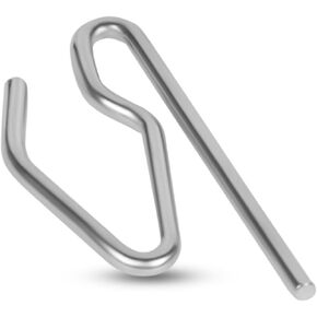 Metal Hook for Curtain Channel/Track, Material - Stainless Steel (SS), Color - Silver, 100 Pieces