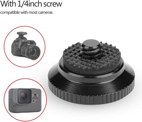 Quick Release Plate, Aluminium Alloy Round Quick Release Plate with Standard 1/4inch Screw Mini Quick Release Plate Tripod Replacement Part for Compact Action Tripod (Red) in Saudi Arabia