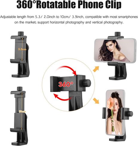 حزام صدر 6 في 1 قابل للتعديل مع مشبك هاتف قابل للدوران بديل لكاميرات GoPro Hero10 9 8 7 6 5 4 Session 3+ 3 2 1 Fusion DJI OSMO للهواتف الذكية in Kuwait