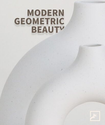 مزهرية ZIFTY Flower الإبداعية 3 قطع ديكور غرفة المعيشة ديكور المنزل جولة مجوفة غير لامعة INS نمط بساطتها يناسب الغرفة، القطع المركزية، المطبخ، الموقد، عيد الميلاد، الزفاف (L + M + S، أبيض) in Kuwait