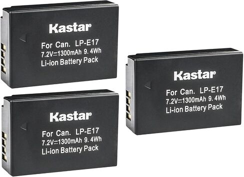 Kastar 1-Pack LP-E17 Battery Replacement for Canon EOS M3, EOS Rebel T6i, EOS Rebel T6s, EOS 750D, EOS 760D, EOS 8000D, Kiss X8i, EOS R8, EOS R50, EOS R100 Mirrorless Camera, BG-E18 Battery Grip in Saudi Arabia