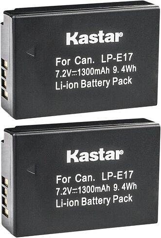 Kastar 1-Pack LP-E17 Battery Replacement for Canon EOS M3, EOS Rebel T6i, EOS Rebel T6s, EOS 750D, EOS 760D, EOS 8000D, Kiss X8i, EOS R8, EOS R50, EOS R100 Mirrorless Camera, BG-E18 Battery Grip in Saudi Arabia