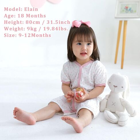 Zanie Kids Baby Girl Romper Short Sleeves Toddler Infant Jumpsuit Cotton Outfit for Summer in Saudi Arabia