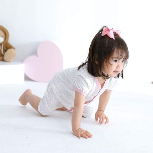 Zanie Kids Baby Girl Romper Short Sleeves Toddler Infant Jumpsuit Cotton Outfit for Summer in Saudi Arabia