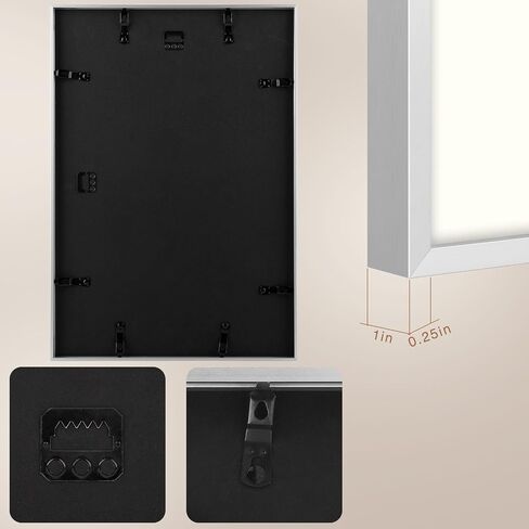 Space Art Deco, 11x14 Picture Frame Set of 3, Display Pictures 8x10 with Mat or 11x14 Without Mat, Wall Mounting Gallery Photo Frames, Gold in Kuwait