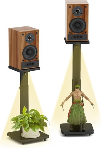 Bookshelf Speaker Stands Pair, Surround Sound Speaker Stand for Large Speakers, Adjustable Speaker Stand Extend 20'' to32'', Rear Speaker Stands Weight Up to 25lbs,1Pair. in Saudi Arabia